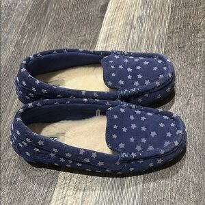 UGG Navy Blue Star Print Kids Slippers